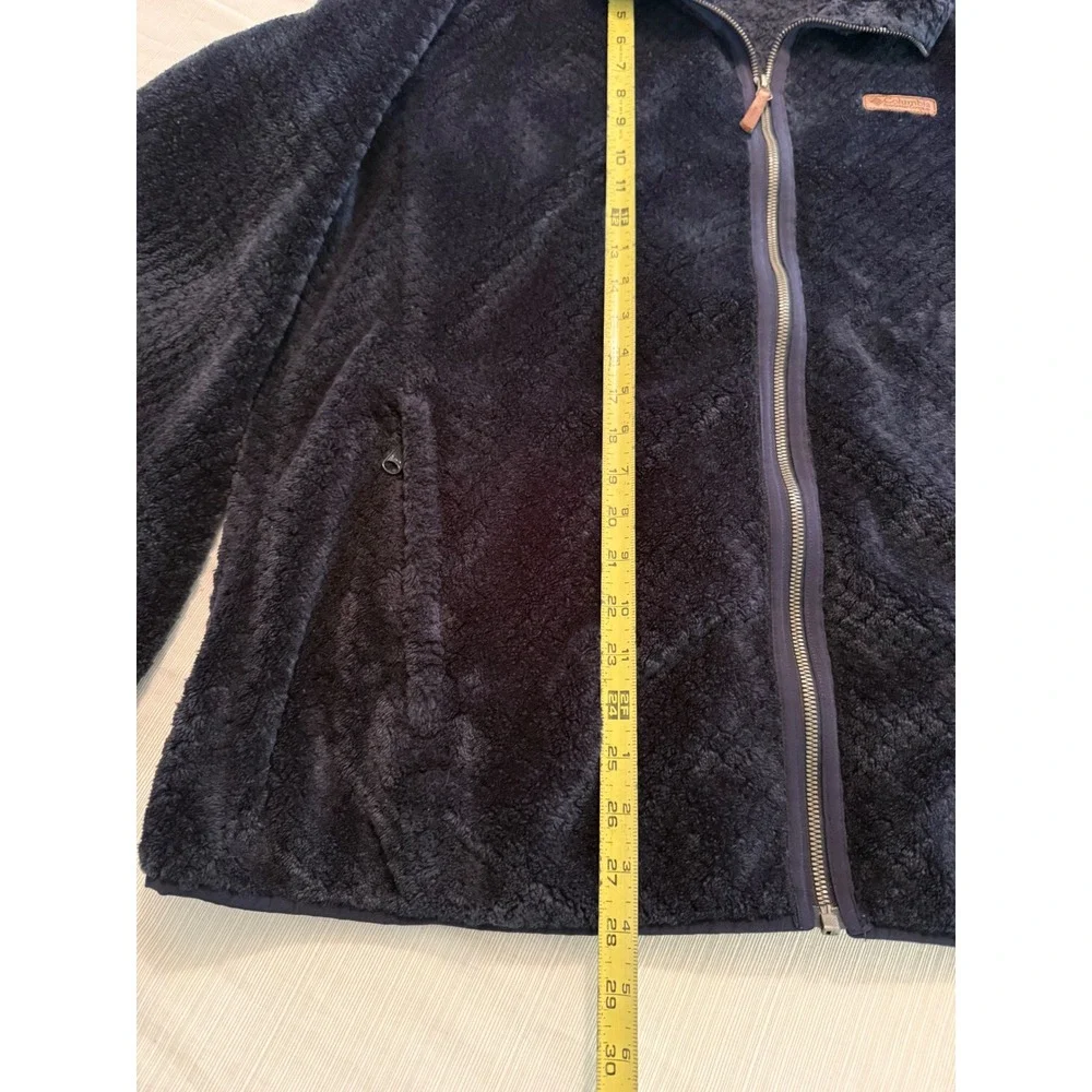 Columbia Fire Side II‎ Sherpa Full Zip Fleece Jacket Navy Blue Womens 2X Plus
